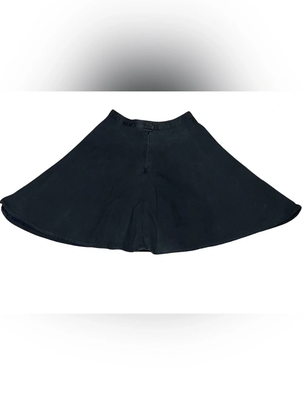 Carlisle Sz 8 Lined Black Suede Pleated A Line Mini Skirt.
